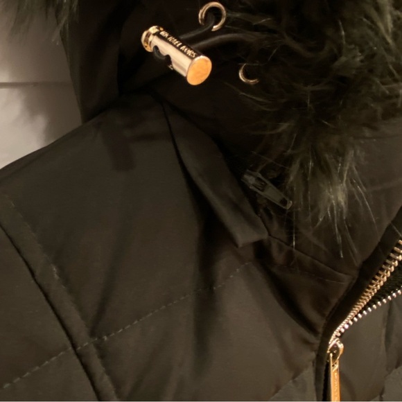 Michael Kors Black Down Puffer Fur Trim Hooded Parka Jacket - Picture 6 of 14